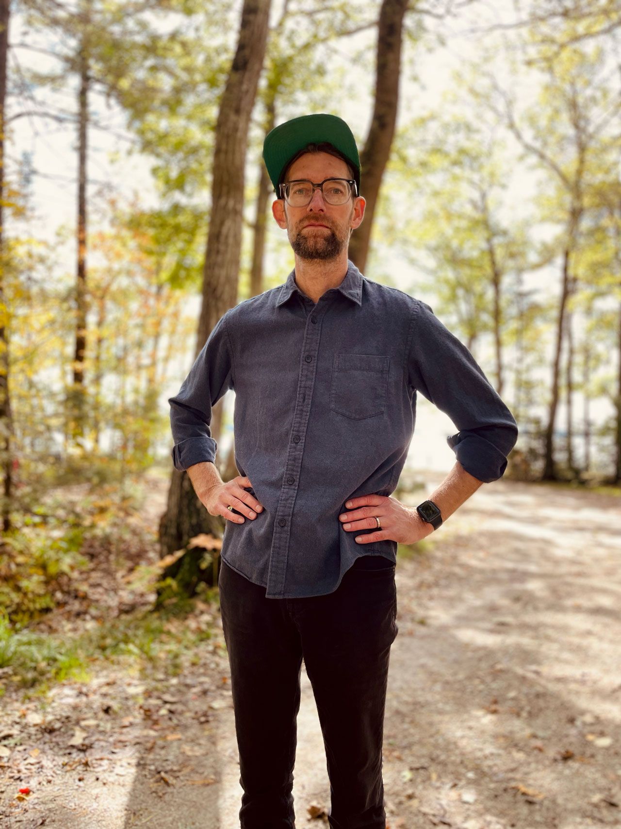 Here I am. My buddy Waylon snapped this photo of me.